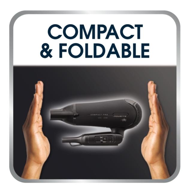 Сешоар Rowenta CV4750F0, Male Beauty Hair dryer Nomad: 2200W, foldable handle, 6 settings, cool air shot concentrator