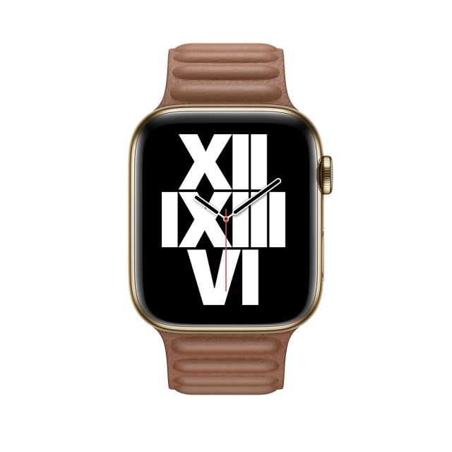Каишка за часовник Apple Watch 44mm Band: Saddle Brown Leather Link - Small