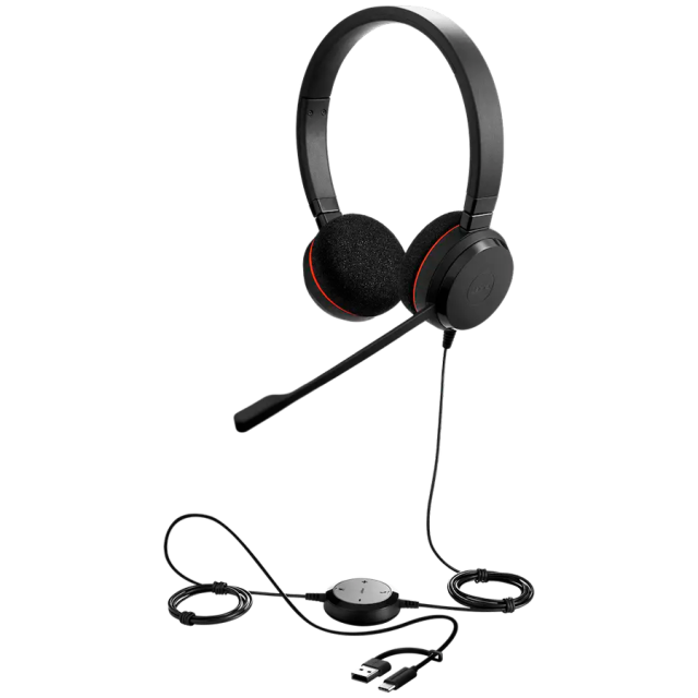 Слушалки Jabra Evolve 20 Stereo UC USB C/A