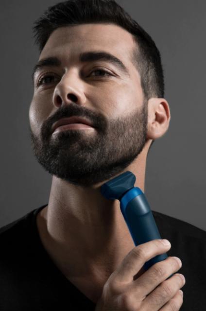 Тример Rowenta TN6200F4, Hybrid Forever Sharp Blue Expert, beard, cordless, waterproof 3-in-1, self-sharpening blades, 100% stainless steel, minimum cutting length 0.4mm, precision setting 1mm, beard blade size 32mm, 120min autonomy, charging time 1h