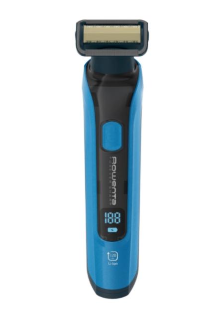 Тример Rowenta TN6200F4, Hybrid Forever Sharp Blue Expert, beard, cordless, waterproof 3-in-1, self-sharpening blades, 100% stainless steel, minimum cutting length 0.4mm, precision setting 1mm, beard blade size 32mm, 120min autonomy, charging time 1h