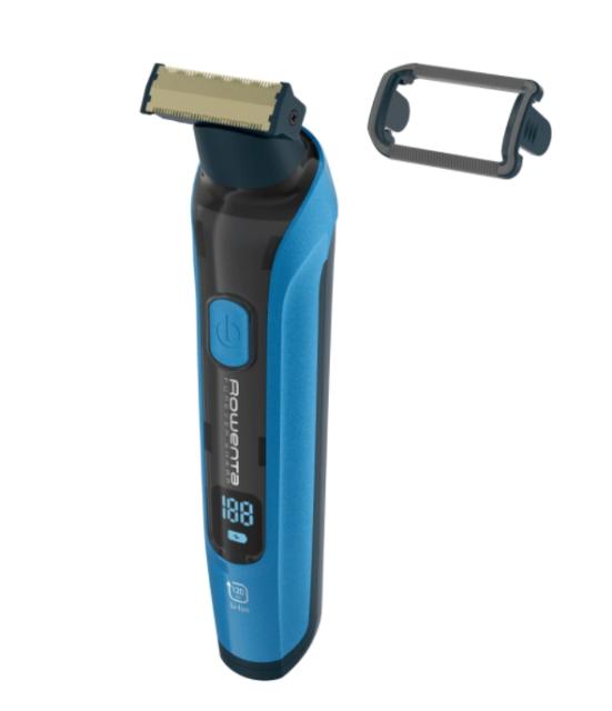 Тример Rowenta TN6200F4, Hybrid Forever Sharp Blue Expert, beard, cordless, waterproof 3-in-1, self-sharpening blades, 100% stainless steel, minimum cutting length 0.4mm, precision setting 1mm, beard blade size 32mm, 120min autonomy, charging time 1h