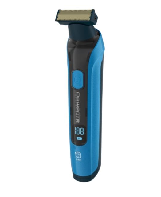 Тример Rowenta TN6200F4, Hybrid Forever Sharp Blue Expert, beard, cordless, waterproof 3-in-1, self-sharpening blades, 100% stainless steel, minimum cutting length 0.4mm, precision setting 1mm, beard blade size 32mm, 120min autonomy, charging time 1h