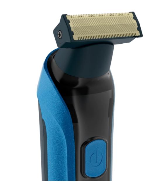 Тример Rowenta TN6200F4, Hybrid Forever Sharp Blue Expert, beard, cordless, waterproof 3-in-1, self-sharpening blades, 100% stainless steel, minimum cutting length 0.4mm, precision setting 1mm, beard blade size 32mm, 120min autonomy, charging time 1h