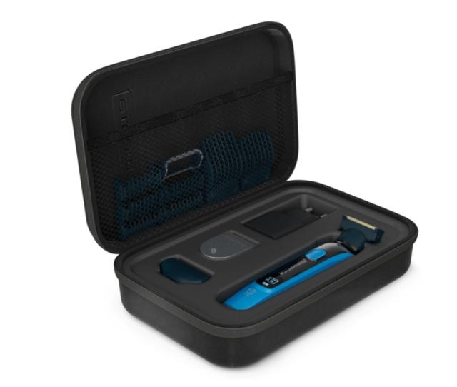 Тример Rowenta TN6200F4, Hybrid Forever Sharp Blue Expert, beard, cordless, waterproof 3-in-1, self-sharpening blades, 100% stainless steel, minimum cutting length 0.4mm, precision setting 1mm, beard blade size 32mm, 120min autonomy, charging time 1h
