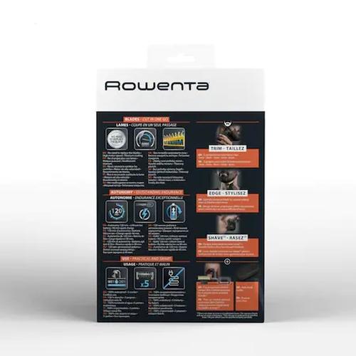Тример Rowenta TN6040F4 Hybrid Forever Sharp Orange Style, beard, cordless, waterproof 3-in-1, self-sharpening blades, 100% stainless steel, minimum cutting length 0.4mm, precision setting 1mm, beard blade size 32mm, 120min autonomy, charging time 1h