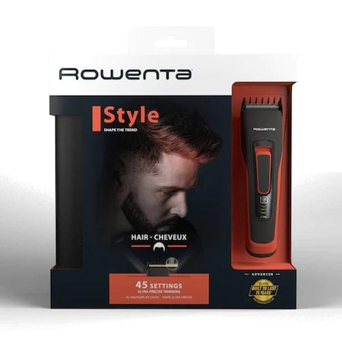 Тример Rowenta TN5221F4 Hair trimmer Advancer Style, hair + beard, cordless + corded, washable blades, self-sharpening stainless steel blades, minimum cutting length 0.5mm, hair blade 42mm, 2 hair combs, 29 cutting length positions, 3 day beard funct