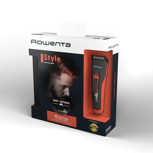 Тример Rowenta TN5221F4 Hair trimmer Advancer Style, hair + beard, cordless + corded, washable blades, self-sharpening stainless steel blades, minimum cutting length 0.5mm, hair blade 42mm, 2 hair combs, 29 cutting length positions, 3 day beard funct