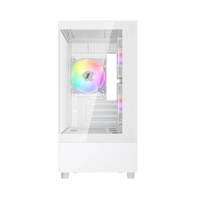 Кутия за компютър 1stPlayer MIKU Mi5 White, Mini Tower, 1x USB 3.0, 1x USB 2.0, 1x HD Audio, Mini-ITX, Micro-ATX