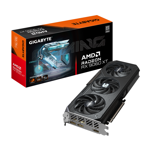 Видео карта GIGABYTE RADEON RX 9060 XT GAMING OC 16GB GDDR6, HDMI, 2x DP