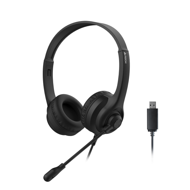 Слушалки А4tech HU-8, микрофон, USB, въртящ се микрофон