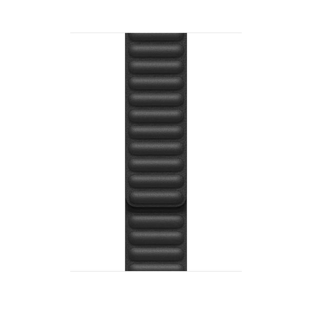 Каишка за часовник Apple Watch 44mm Band: Black Leather Link - Large