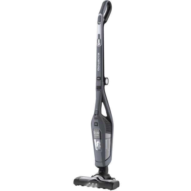 Прахосмукачка Rowenta RH6756WO, Dual Force 2in1, cyclonic technology, 21.6V  lithium ion battery, up to 45 min. running time, 5 h recharging time, motorised brush with LED illumination, dust container capacity: 0.6 L, 79 dB(A), Gray