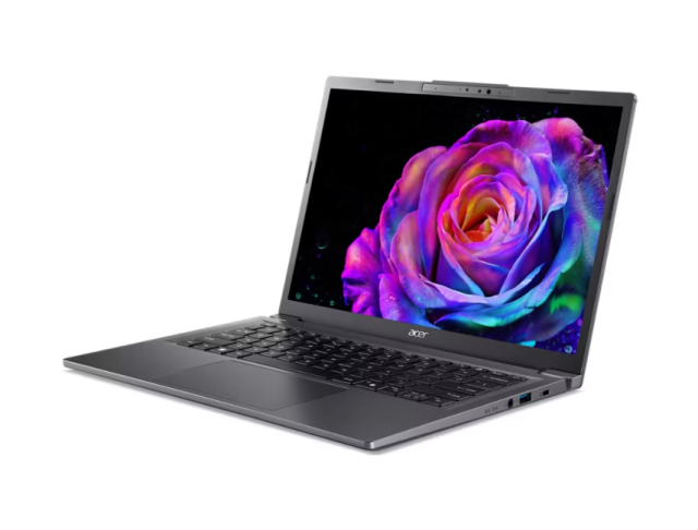 Лаптоп Acer Aspire A14-52M-540M, Intel Core Ultra 5 226V 8C (2.1 / 4.5 GHz, 8MB Cache), Intel Arc Graphics 130V, 14" (35.6 cm), WUXGA OLED Display, 16GB LPDDR5X, 512GB SSD NVMe, 1x Thunderbolt, Windows 11 Home