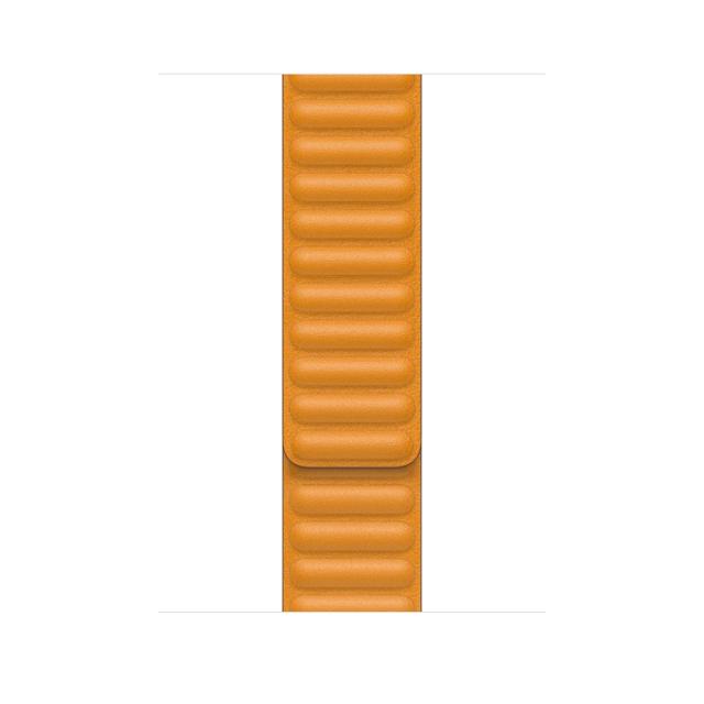 Каишка за часовник Apple Watch 44mm Band: California Poppy Leather Link - Small (Seasonal Fall 2020)