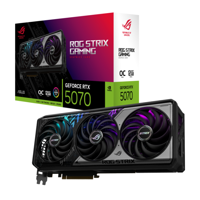 Видео карта ASUS ROG Strix RTX 5070 OC 12GB GDDR7, 192-bit, HDMI, 3x DP