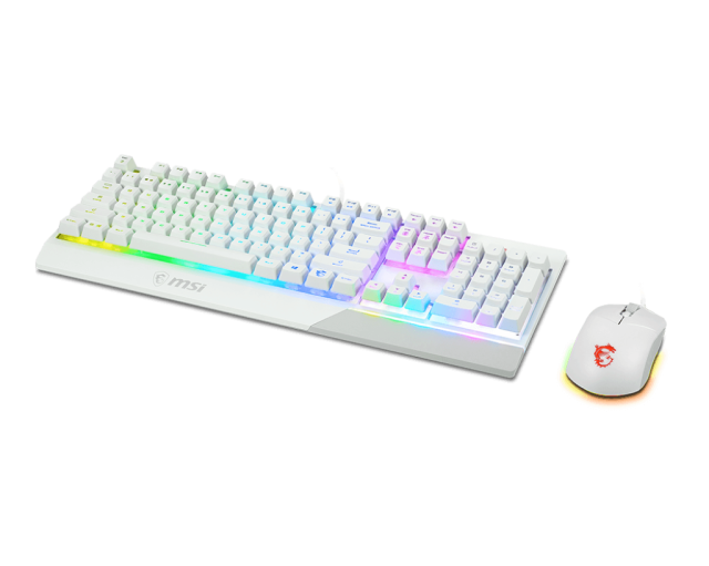 Геймърски комплект клавиатура и мишка MSI VIGOR GK30 COMBO, USB, WHITE