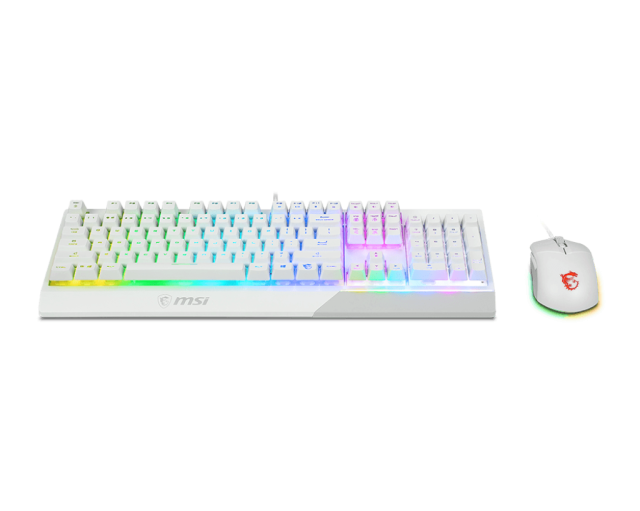 Геймърски комплект клавиатура и мишка MSI VIGOR GK30 COMBO, USB, WHITE