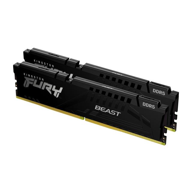 Памет Kingston FURY Beast Black 64GB (2x32GB) DDR5 5200MHz, CL40, 1.25 V 