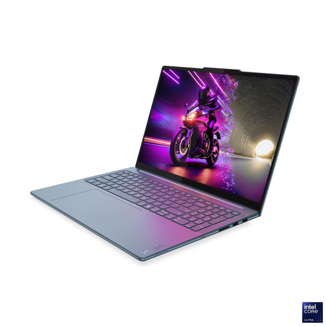 Лаптоп Lenovo Yoga Pro 9 16IAH10, Intel Core Ultra 9 285H 16C (2.7 / 5.4 GHz, 24MB Cache), 16.0" (40.64 cm) OLED PureSight Pro, NVIDIA RTX 5070 8GB GDDR7 DLSS 4, 64GB LPDDR5x, 2x 1 TB M.2 NVMe SSD, Windows 11 Home