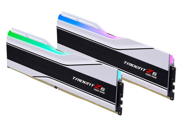 Памет G.SKILL Trident Z5 Neo RGB White 32GB (2x16GB) DDR5 6000MHz CL26, 1.45 V 