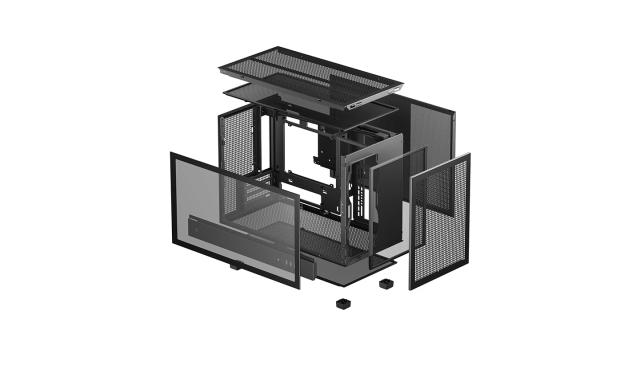 Кутия за компютър DeepCool CH260 Black, Mini Tower, 2x USB 3.0, 1x USB Type-C 3.2, 1x Audio, Mini-ITX / mATX