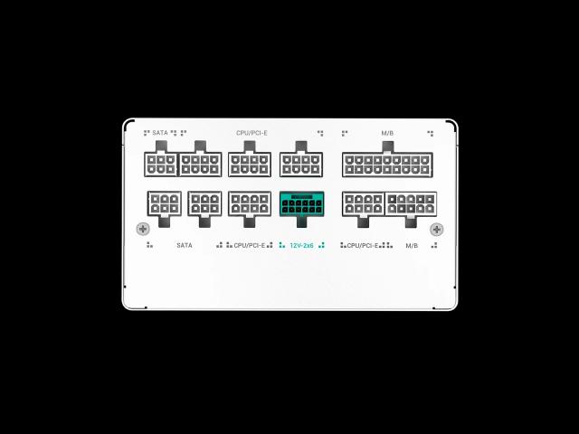 Захранване DeepCool PN850M White, 850W, Active PFC, 80 Plus Gold, PCI-E 5.1/ATX 3.1, Full Modular