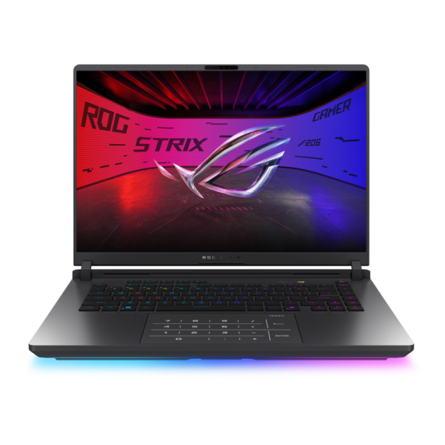 Лаптоп ASUS ROG Strix G16 2025 G615LR-S5152W, Intel Core Ultra 9 275HX 24C (2.70 / 5.40 GHz, 36MB Cache), 16.0" (40.64 cm) WQXGA IPS, NVIDIA GF RTX 5070 Ti 12GB GDDR7 DLSS 4, 32GB DDR5, 1TB M.2 NVMe SSD, Windows 11 Home