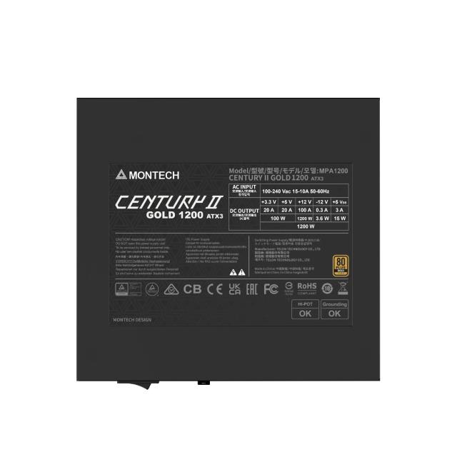 Захранване Montech CENTURY II 1200W, Active PFC, ATX 3.1, 80 PLUS Gold, Fully Modular