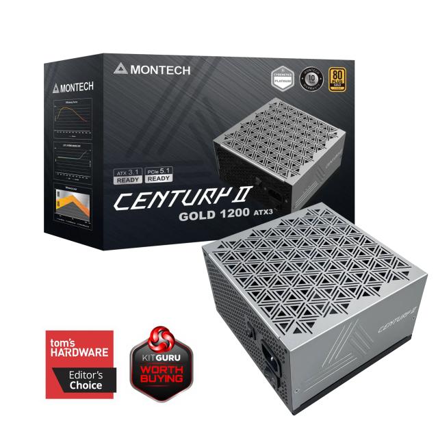 Захранване Montech CENTURY II 1200W, Active PFC, ATX 3.1, 80 PLUS Gold, Fully Modular