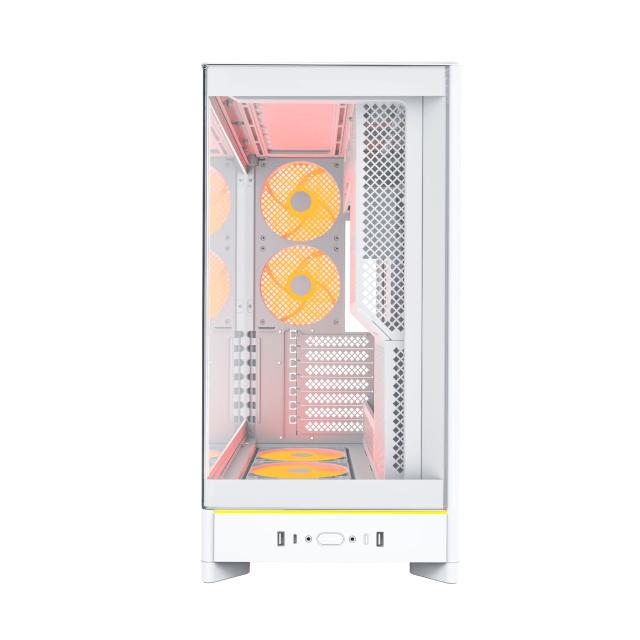 Кутия Montech HS02 PRO (W), Middle Tower, 2 x USB 3.0, 1 x USB Type-C, ATX, mATX, Mini-ITX