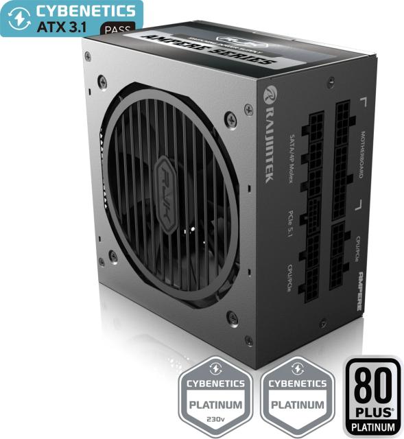 Захранване Raijintek AMPERE 1000W, Active PFC, ATX 3.1, 80 PLUS PLATINUM, Fully Modular