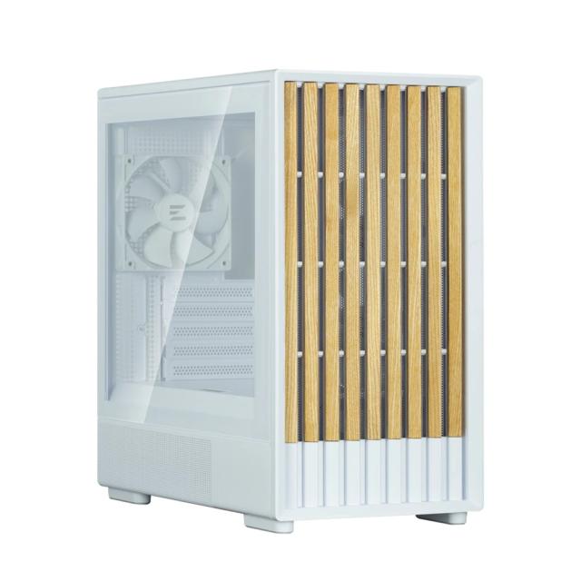 Кутия Zalman P10 NAMU White, Wood, Mini Tower, 1x USB 3.0, 1x USB Type-C, mATX / Mini-ITX