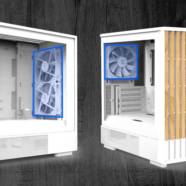 Кутия Zalman P10 NAMU White, Wood, Mini Tower, 1x USB 3.0, 1x USB Type-C, mATX / Mini-ITX
