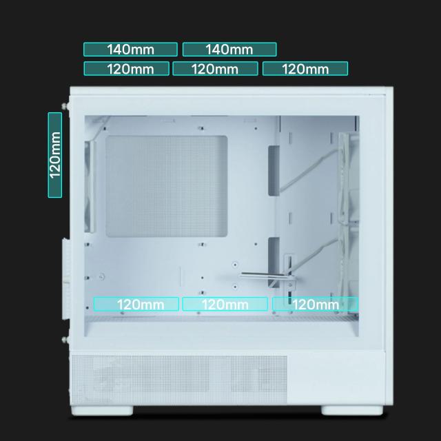 Кутия Zalman P10 NAMU White, Wood, Mini Tower, 1x USB 3.0, 1x USB Type-C, mATX / Mini-ITX