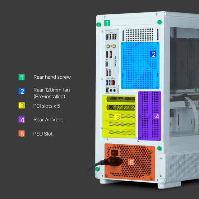 Кутия Zalman P10 NAMU White, Wood, Mini Tower, 1x USB 3.0, 1x USB Type-C, mATX / Mini-ITX