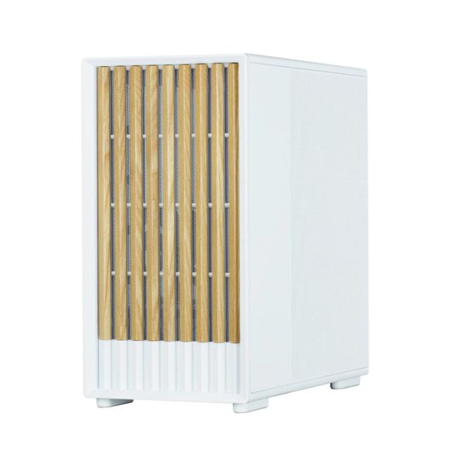 Кутия Zalman P10 NAMU White, Wood, Mini Tower, 1x USB 3.0, 1x USB Type-C, mATX / Mini-ITX