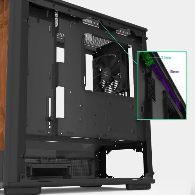 Кутия Zalman P10 NAMU Black, Wood, Mini Tower, 1x USB 3.0, 1x USB Type-C, mATX / Mini-ITX
