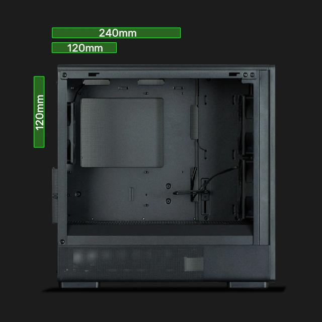 Кутия Zalman P10 NAMU Black, Wood, Mini Tower, 1x USB 3.0, 1x USB Type-C, mATX / Mini-ITX