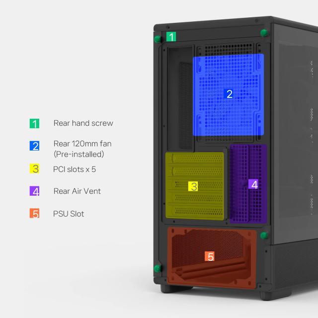 Кутия Zalman P10 NAMU Black, Wood, Mini Tower, 1x USB 3.0, 1x USB Type-C, mATX / Mini-ITX