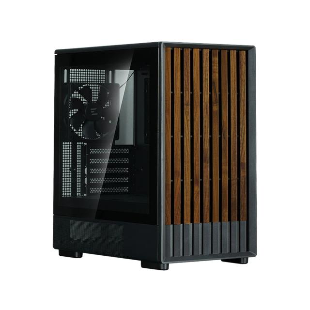 Кутия Zalman P10 NAMU Black, Wood, Mini Tower, 1x USB 3.0, 1x USB Type-C, mATX / Mini-ITX