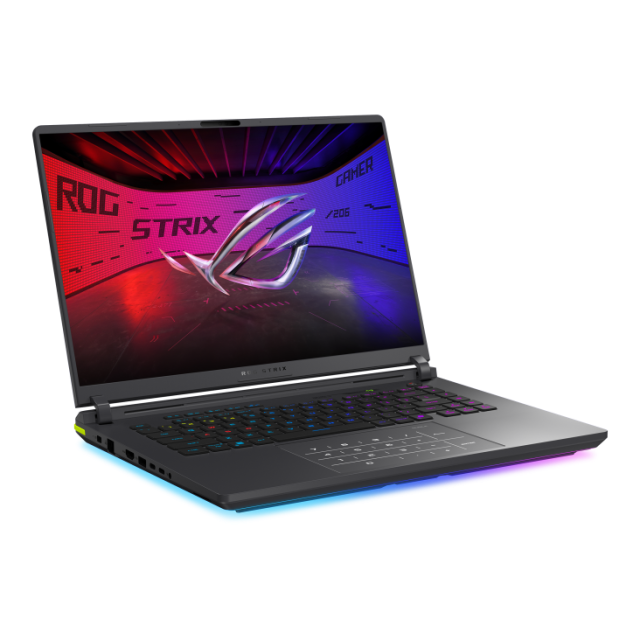 Лаптоп ASUS ROG Strix G16 2025 G615JHR-RV038, Intel Core i7-14650HX 16C (1.60 / 5.20 GHz, 30 MB cache), 16.0" (40.64 cm) WQXGA Full HD+ IPS, NVIDIA RTX 5050 8GB GDDR7 DLSS 4, 16GB DDR5, 1TB M.2 NVMe SSD, Free DOS