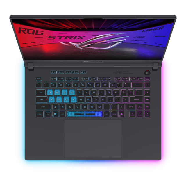 Лаптоп ASUS ROG Strix G16 2025 G615JHR-RV038, Intel Core i7-14650HX 16C (1.60 / 5.20 GHz, 30 MB cache), 16.0" (40.64 cm) WQXGA Full HD+ IPS, NVIDIA RTX 5050 8GB GDDR7 DLSS 4, 16GB DDR5, 1TB M.2 NVMe SSD, Free DOS