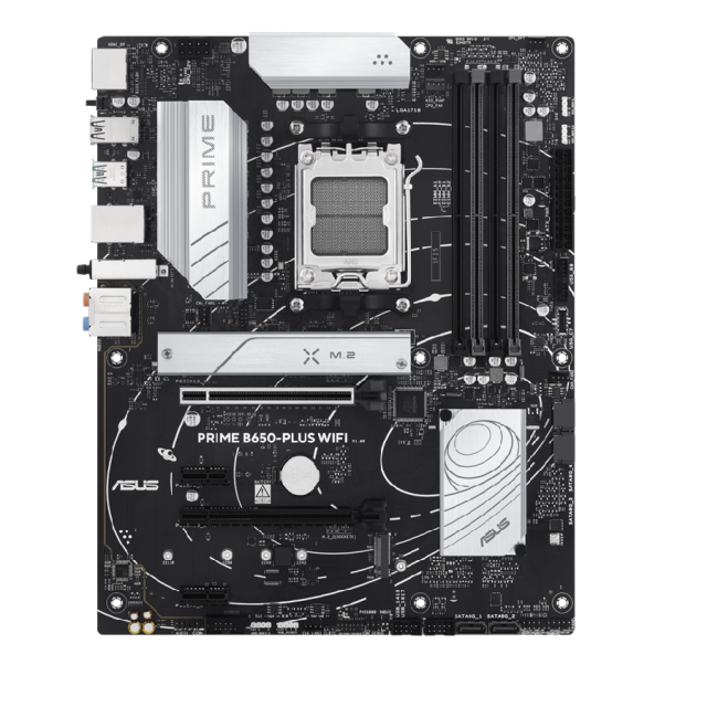 Дънна платка ASUS PRIME B650-PLUS WIFI, AMD AM5, 4x DDR5, 2x M.2 slots, 4x SATA, HDMI, DP, ATX