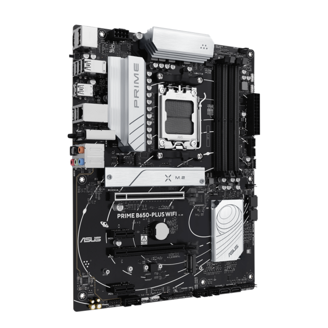 Дънна платка ASUS PRIME B650-PLUS WIFI, AMD AM5, 4x DDR5, 2x M.2 slots, 4x SATA, HDMI, DP, ATX