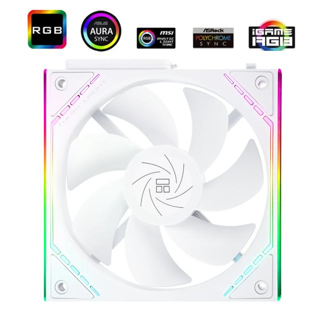 Комплект вентилатори Thermalright Fan Pack 3-in-1 3x120mm White, Reverse, Infinity Mirror, Daisy-Chain, A-RGB, 3 pin/4 pin PWM