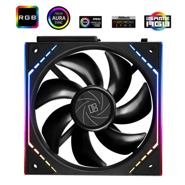 Комплект вентилатори Thermalright Fan Pack 3-in-1 3x120mm, Infinity Mirror, Daisy-Chain, A-RGB, 3 pin/4 pin PWM
