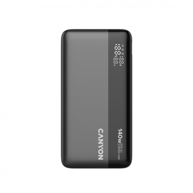 Външна батерия CANYON PB-240, 25000mAh PD140W, 2x USB Type-C, 1x USB Type-A
