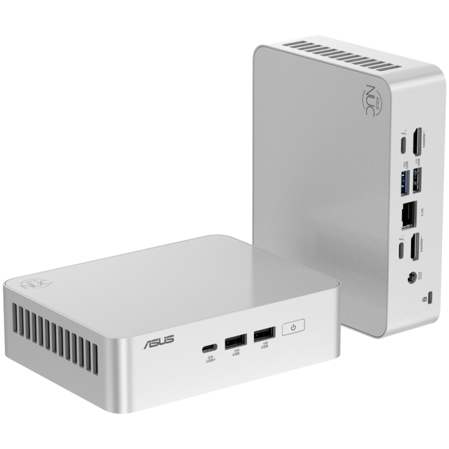 Компютър ASUS NUC 15pro+, Intel Core Ultra 7 255H 16C (1.5 / 5.1 GHz, 24MB Cache), Intel Arc 140T, SO-DIMM DDR5 no-RAM / no-SSD, Wi-Fi 7+BT, No OS