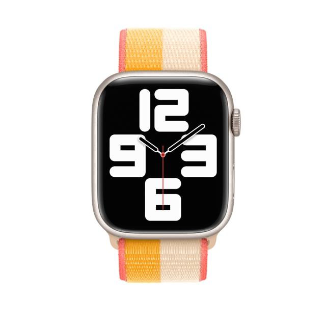 Каишка за часовник Apple Watch 45mm Maize/White Sport Loop - Regular
